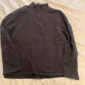 J crew sueded cotton jersey half-zip pullover Size M